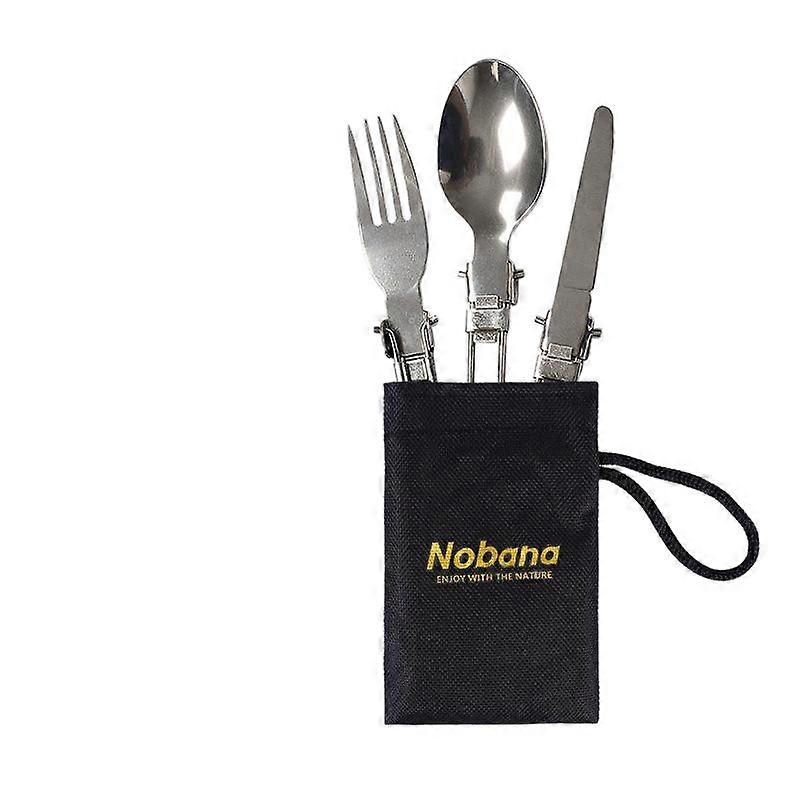 Foldable outdoor picnic tableware set of three pieces, suitable for various occasions