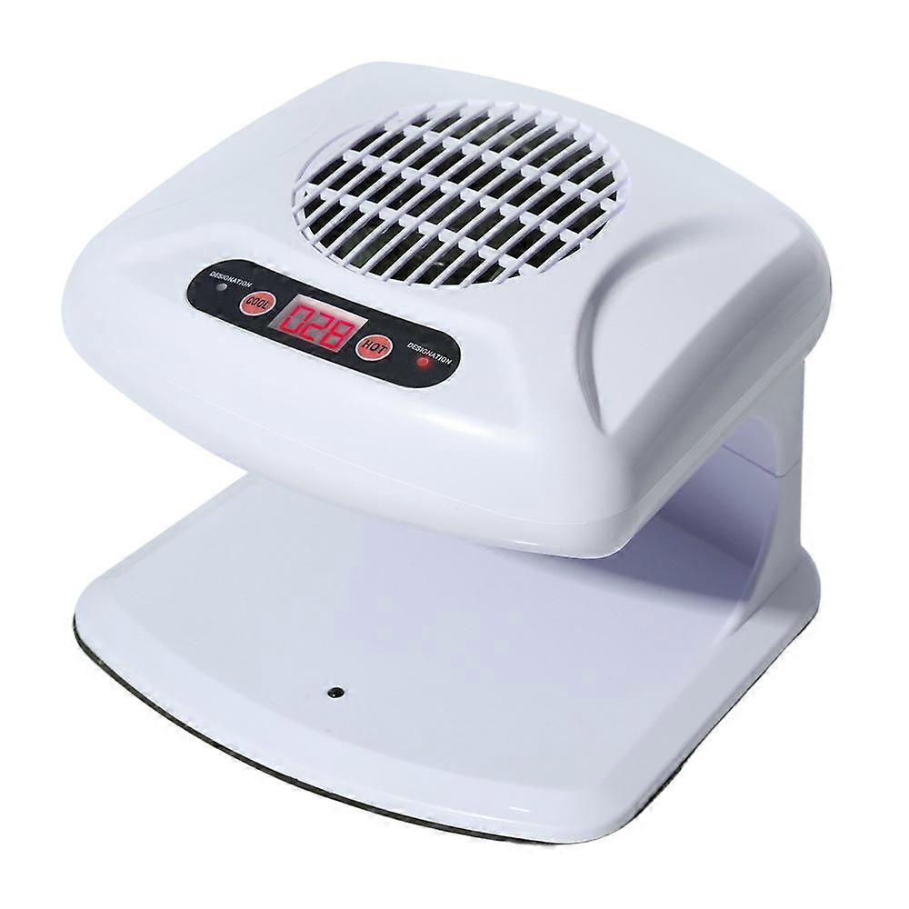 Household hand dryer, inductive, dual-function of hot and cold air
