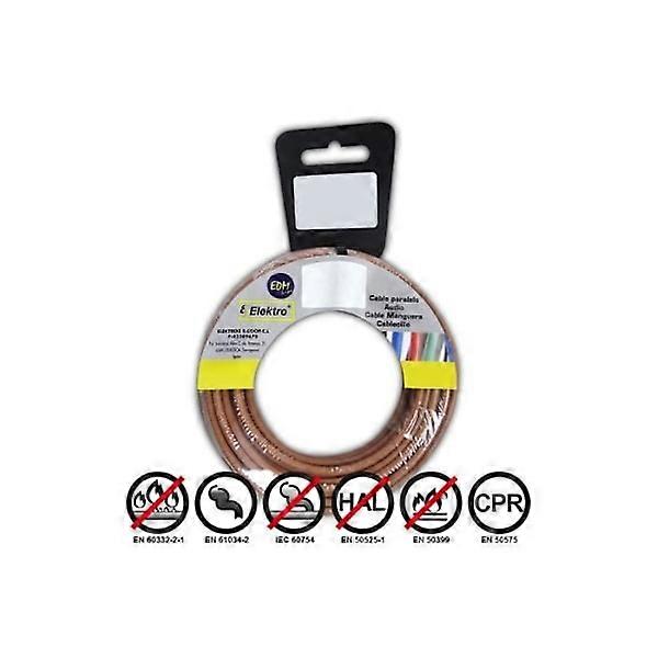 4 mm braunes, halogenfreies, flexibles Elektrorohr - GENERIC - 15 m Kastanie