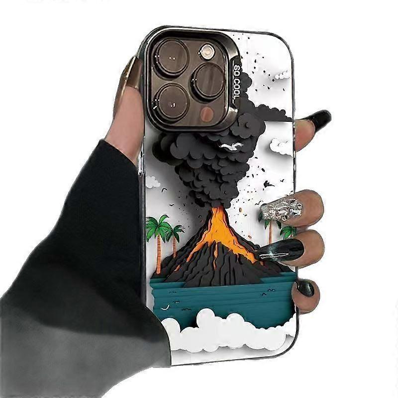 Volcano Eruption Body Case Magnetic Case for iPhone Series Wireless Ultra-Thin