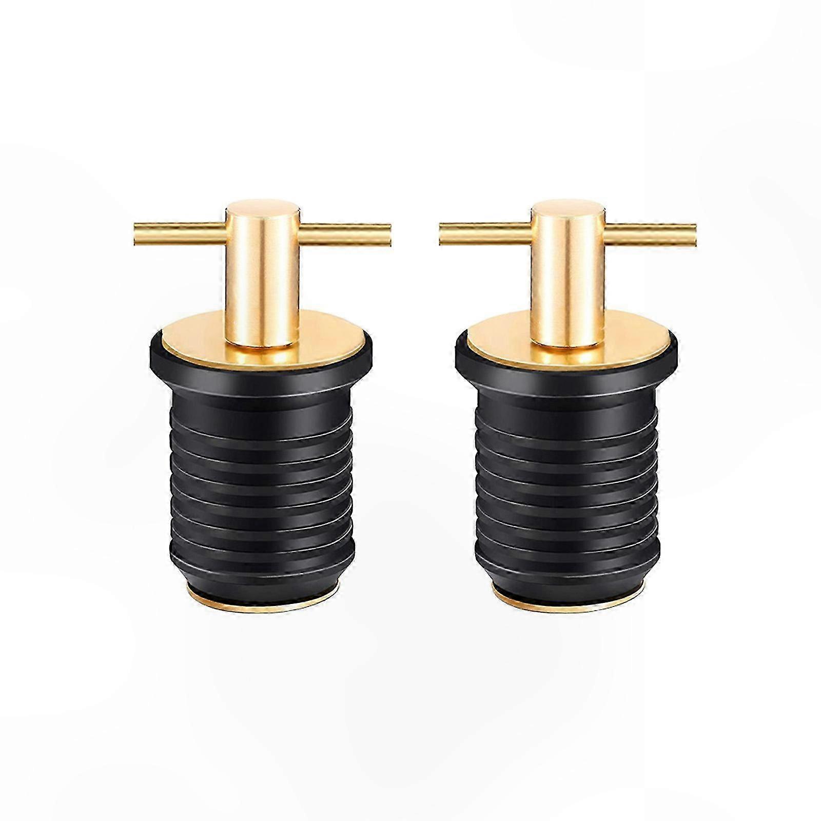 2-Pack Twist-Turn Drain Plug Stoppers for Boats, Kayaks, and Yachts