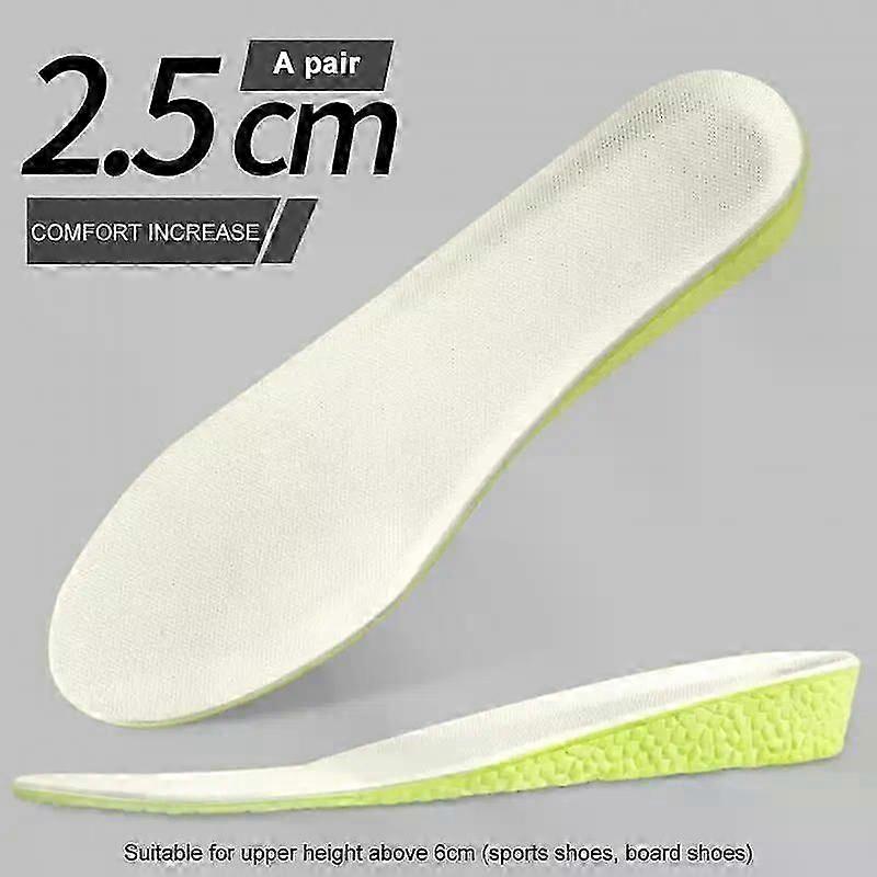 Breathable Height Increase Insoles Memory Foam 1.5-3.5cm for Men Women