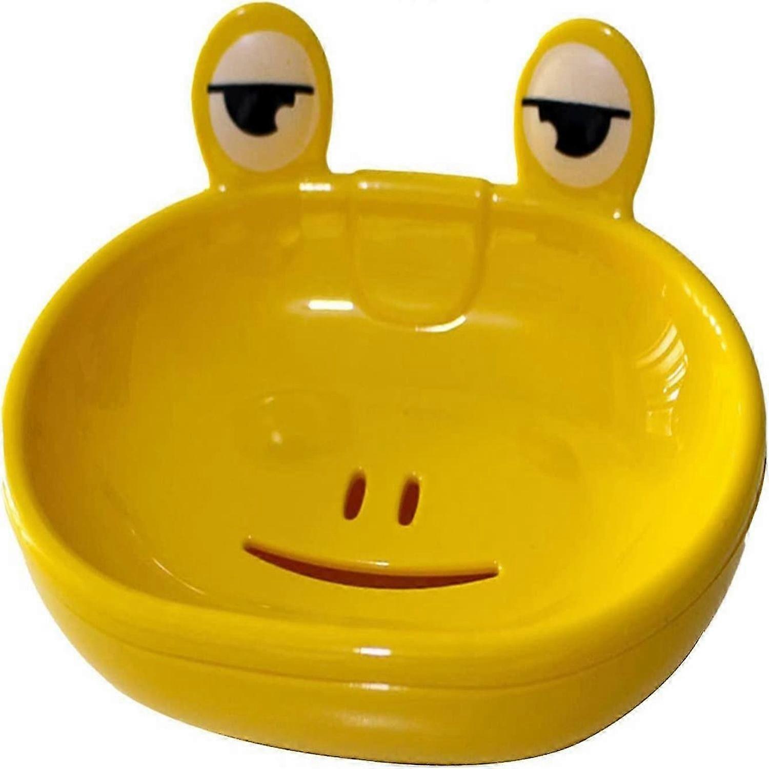 Soap Dish Self Draining Soap Box Frog Shape Soap Holder for Bathroom Dormitory Kitchen Home