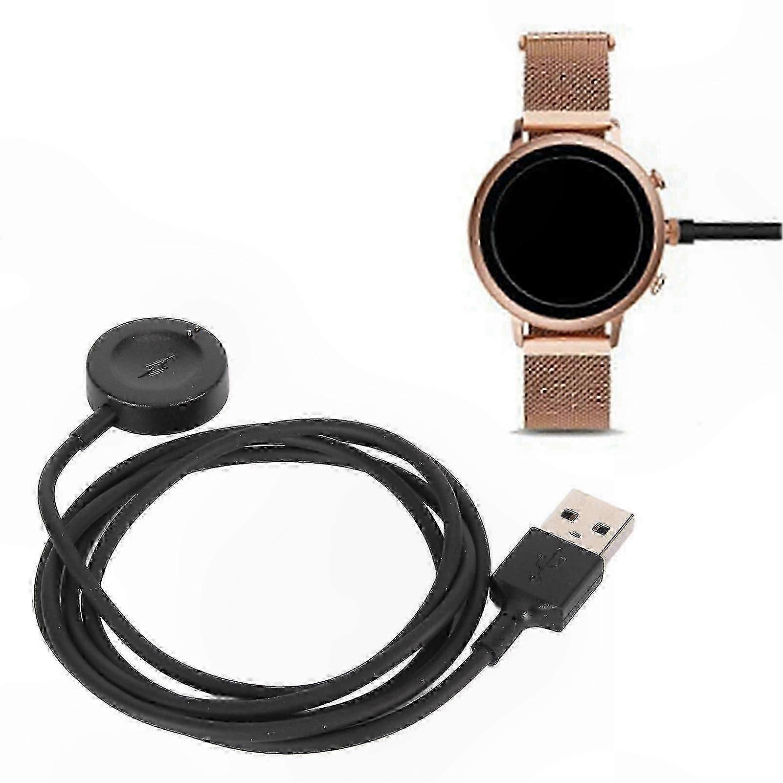 Magnetic Charging Cable for Smartwatches Compatible with Fossil and Michael Kors Models Including Gen 6 Gen 5 Gen 4 Sport in Black