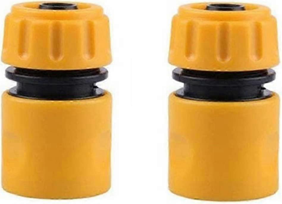 Hose Connetor,Hose Quick Connetor,Hose End Quick Connect fitting 1/2" Hose Pipe Quick Connector(2 pack/orange yellow)