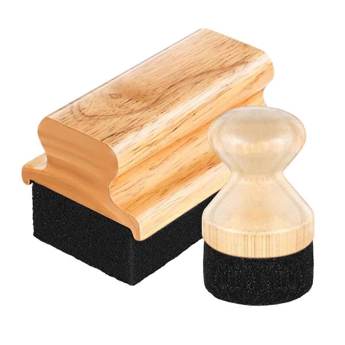 2 Pcs Cutting Board Oil Wax Applicator with Handle