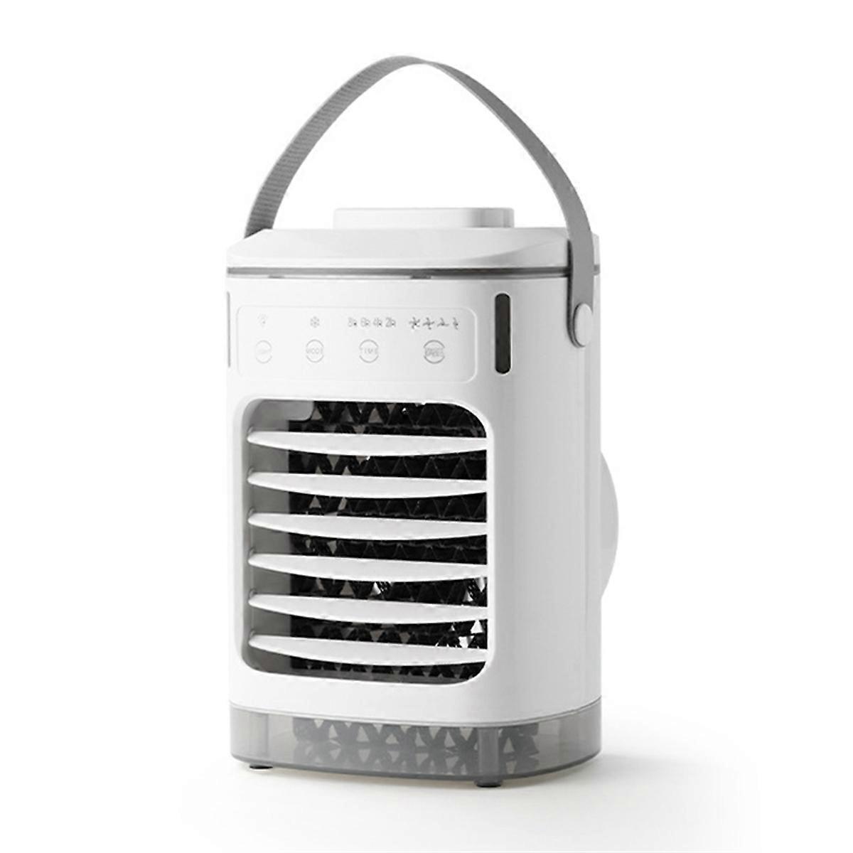 Portable Air Conditioner Evaporative Air Cooler with 4 Speeds 7 Color Light Refrigeration Desktop Fan for Bedroom Office