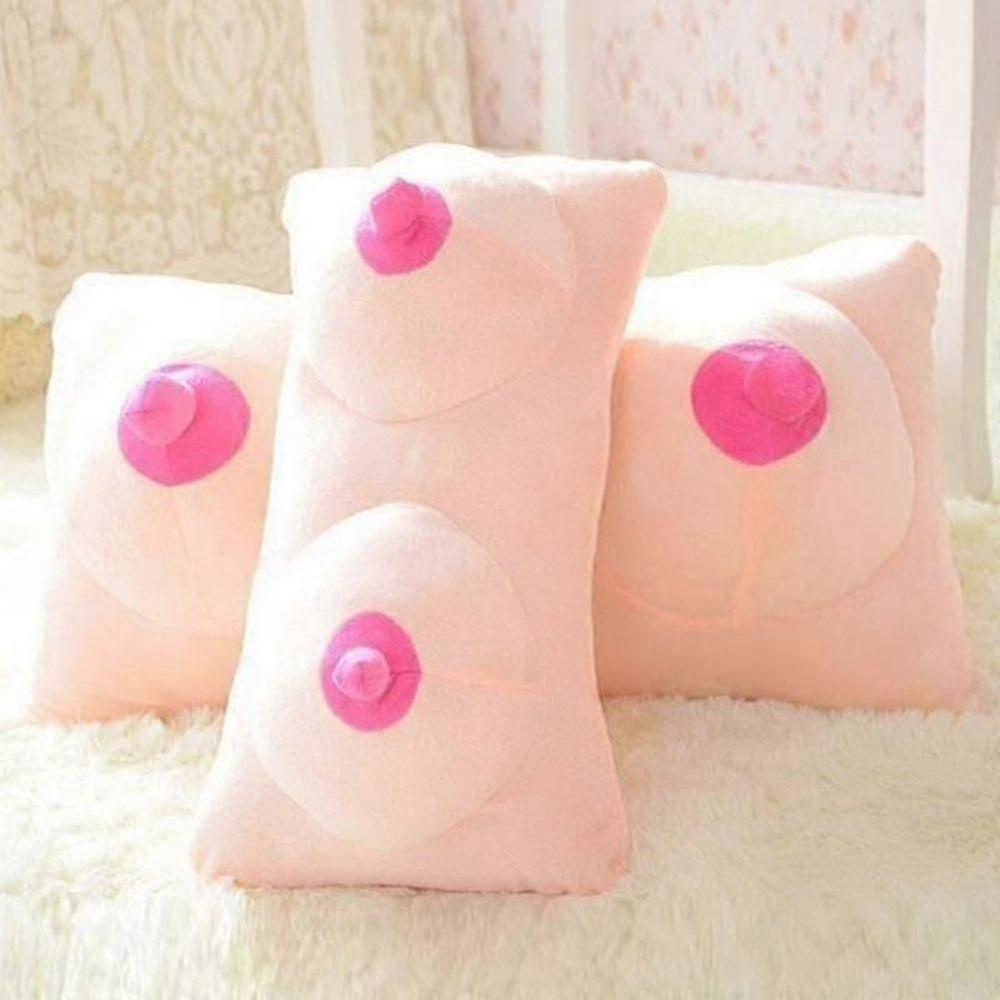 Creative Tricky Plush Cushion Big Boobs Soft Solid Breast Toy Pillow Gift