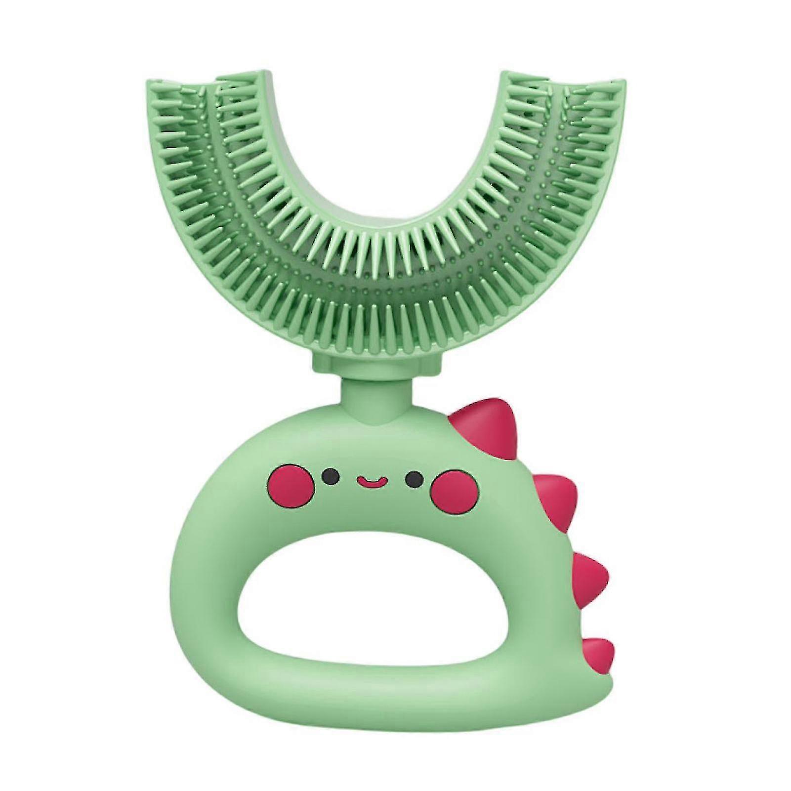 Sinknap U-shaped Toothbrush Manual Easy To Use Cute Shape Soft Bristle Adorable Clean Silicone U-shaped Children Toothbrush For Child