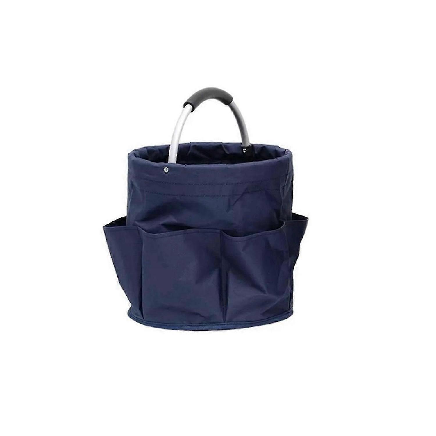 Dark Blue Portable Foldable Storage Bag Gardening Tool Bag