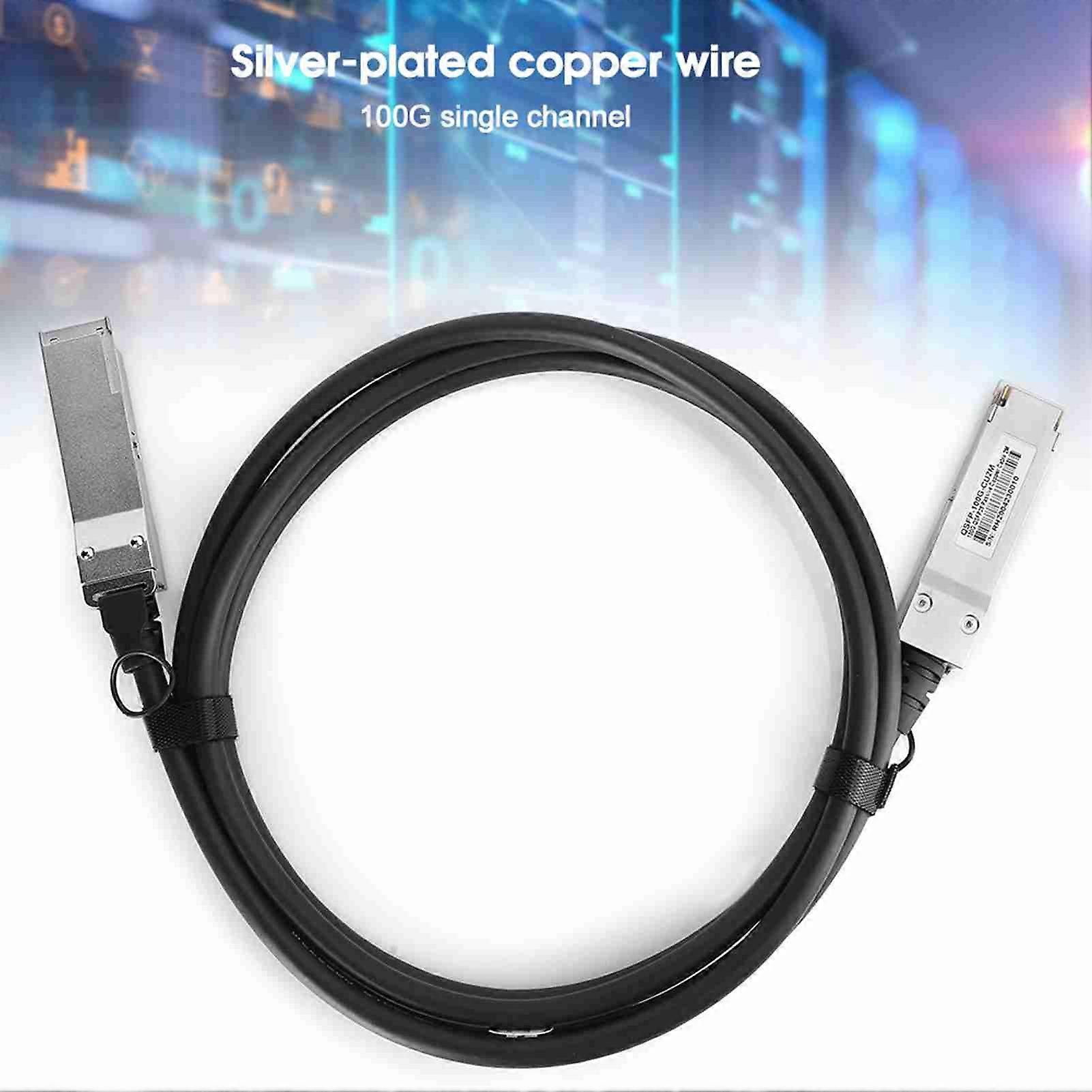 QSFP 100G Direct Attach Cable Single Channel 2 Meter Silver
