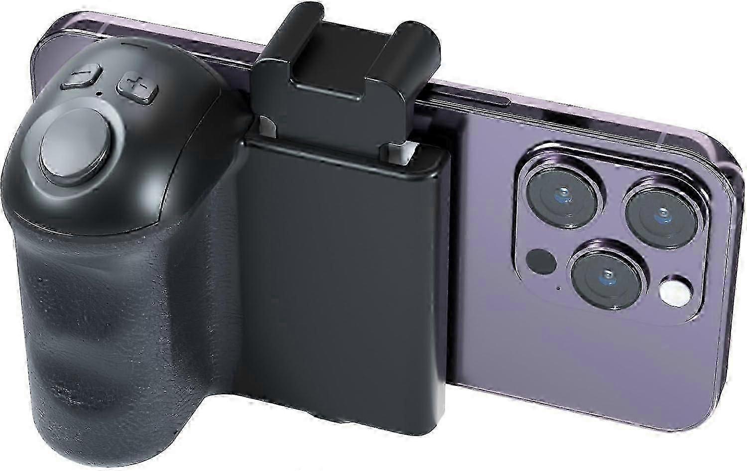 Phone Camera Grip with Zoom Remote - Wireless Shutter Handle for Vlogging & Smartphone Filming
