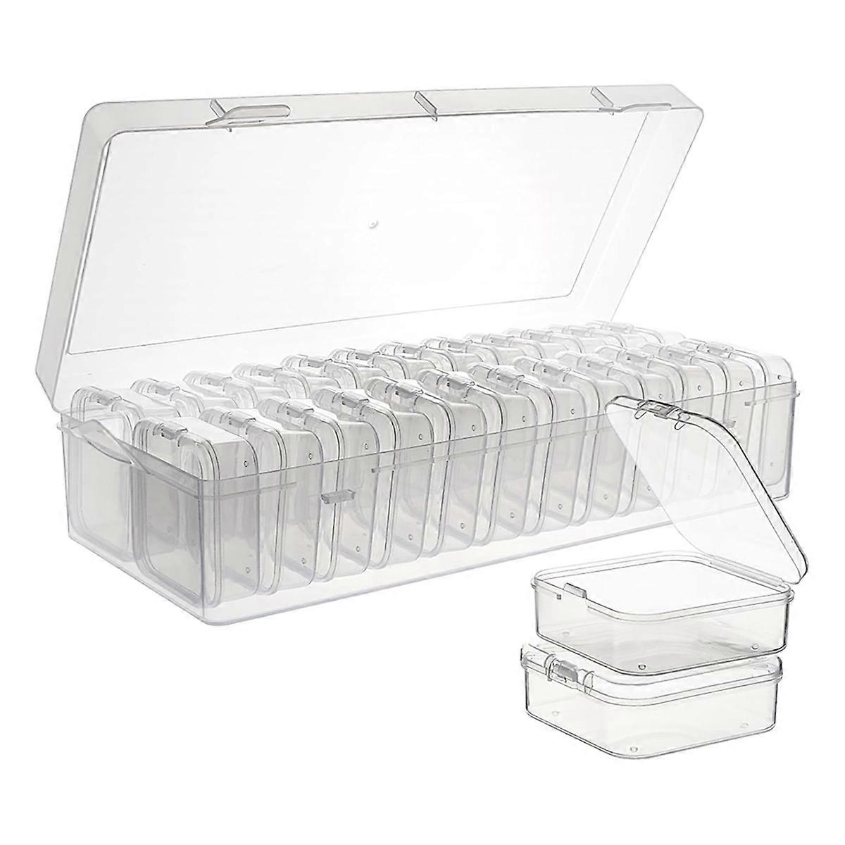 Bead Storage Containers, 48 Small Clear Bead Organizer Box 1 sets