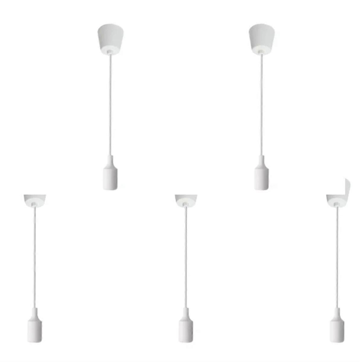 E27 Hanging Lamp Holder Silicone Dining Room Pendant Lamp Base