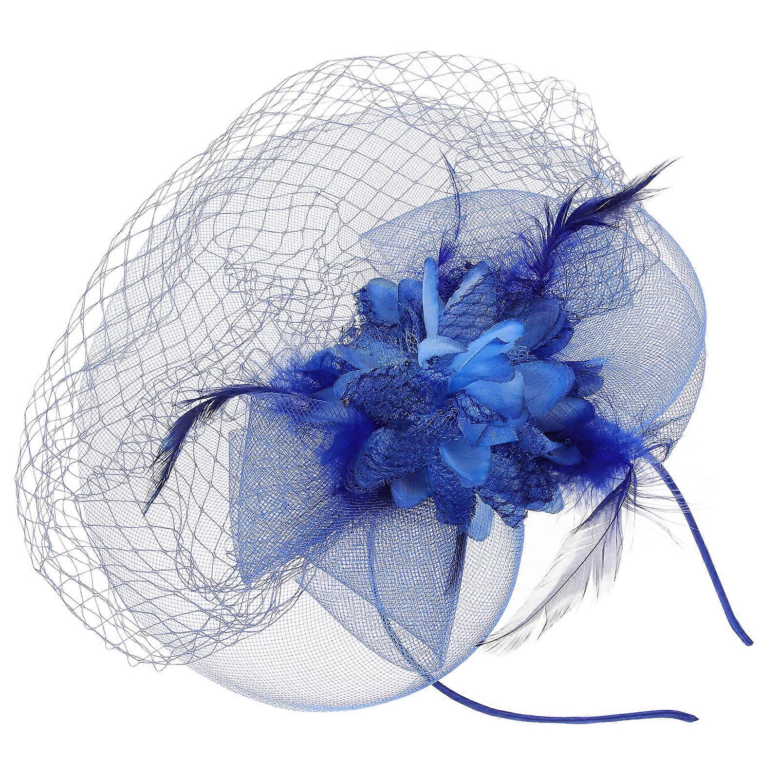 Headpiece with Veil Hat for Decor Veil Flower 1piece