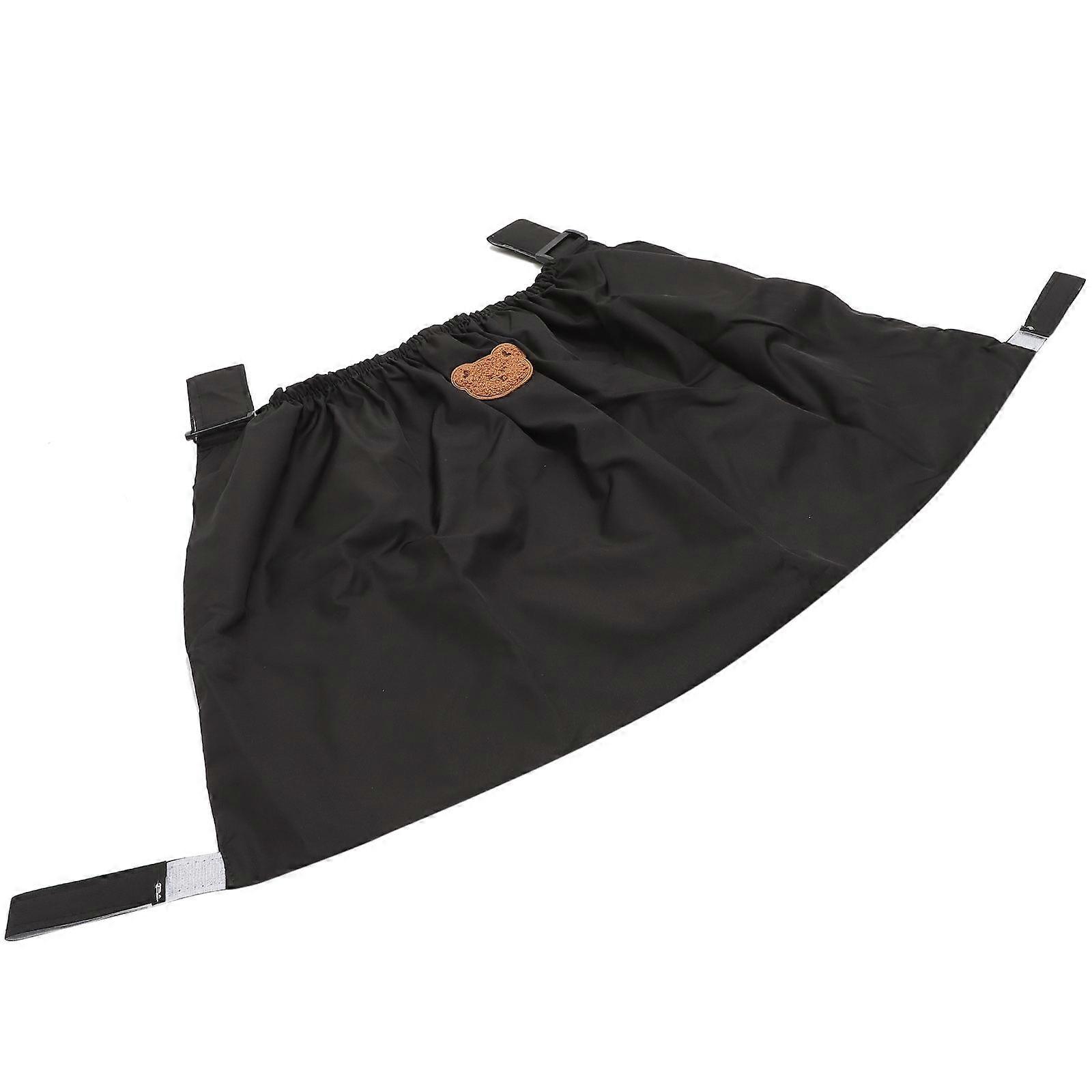 Milk Bottle Storage Bag Stroller Organizer for Storage Use Black Polyester
