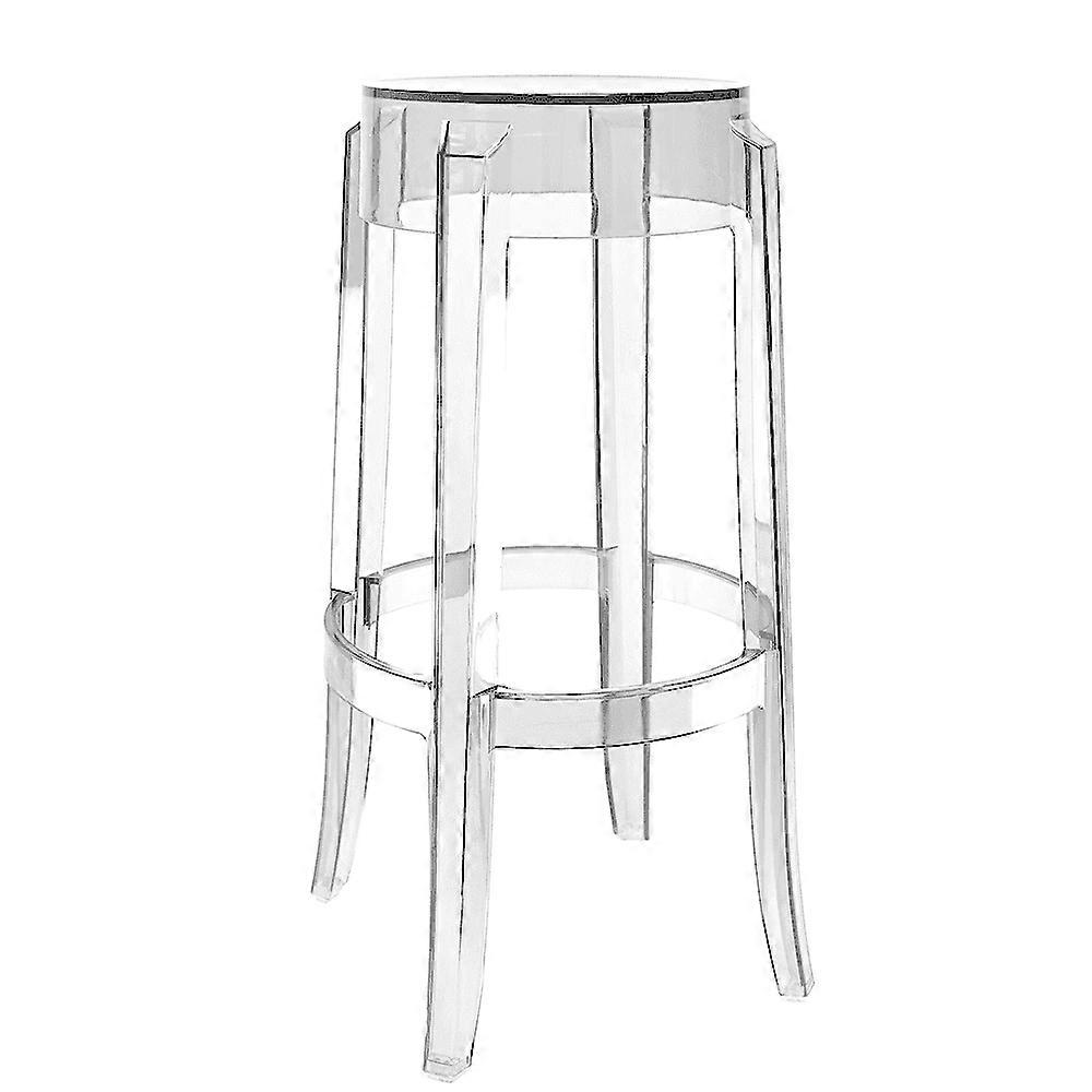 Fusion Living Crystal Clear Ghost Style Bar Tabouret - 66cm - Set Of 4