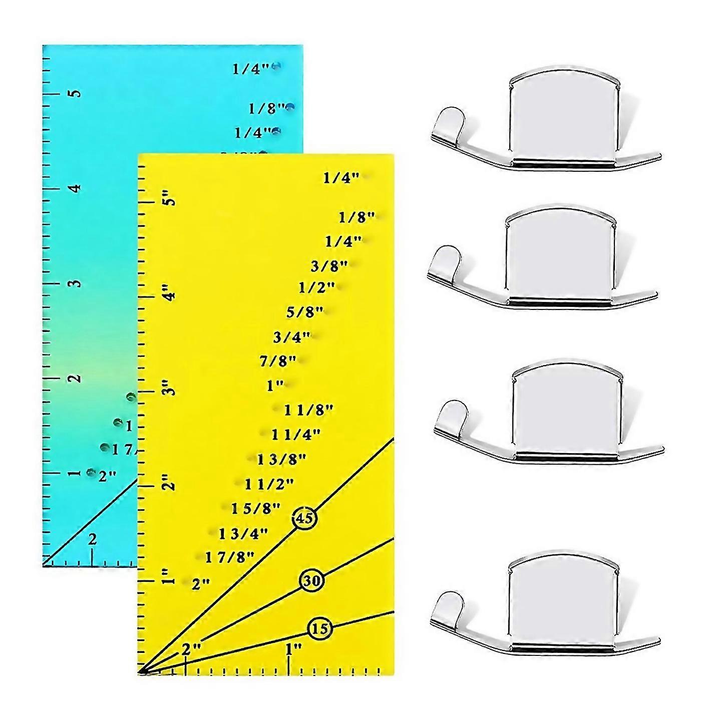 For 2 Pcs Seam Guide Ruler With 4 Pcs Magnetic Seam Guides