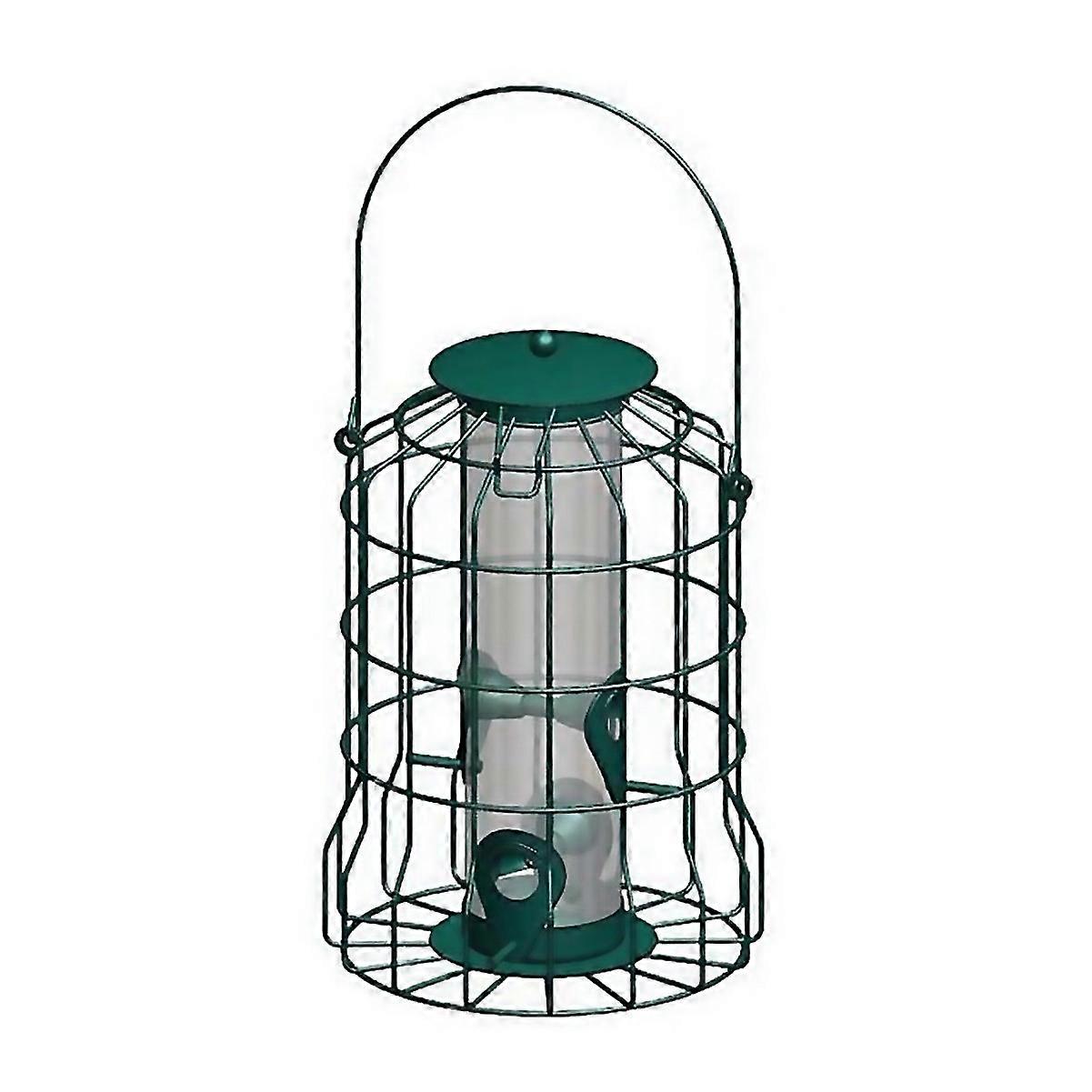 For Bird Deterrent Feeder Rustproof Hanging Bird Feeder Cage Green