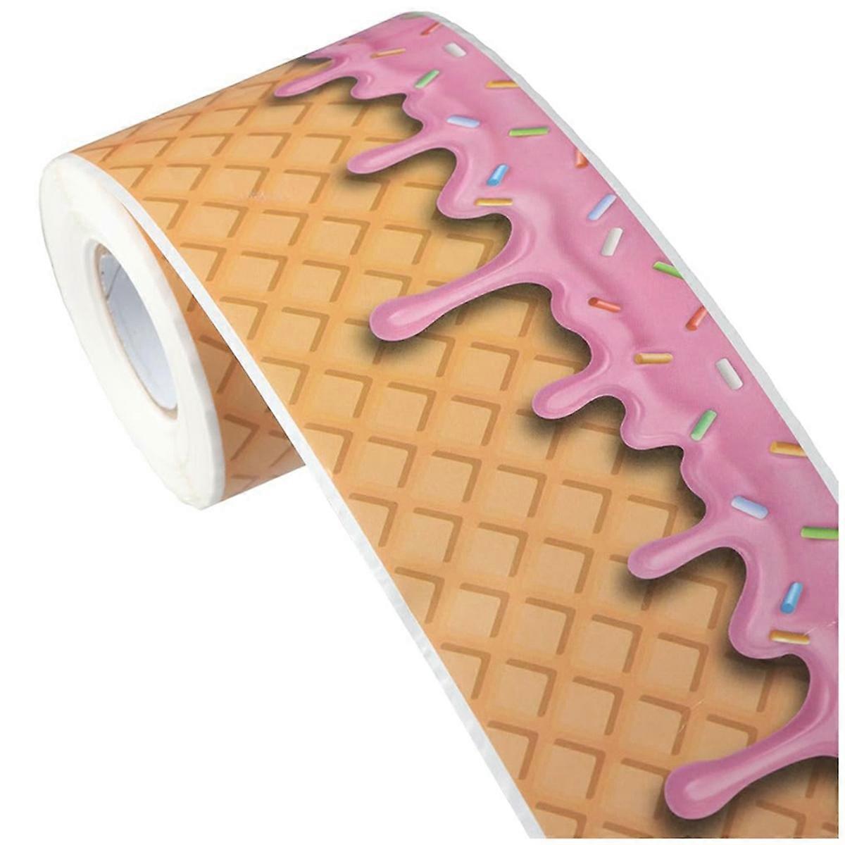 Self-Adhesive Ice Cream 65.6Ft Bulletin Border Bulletin Board Sticker