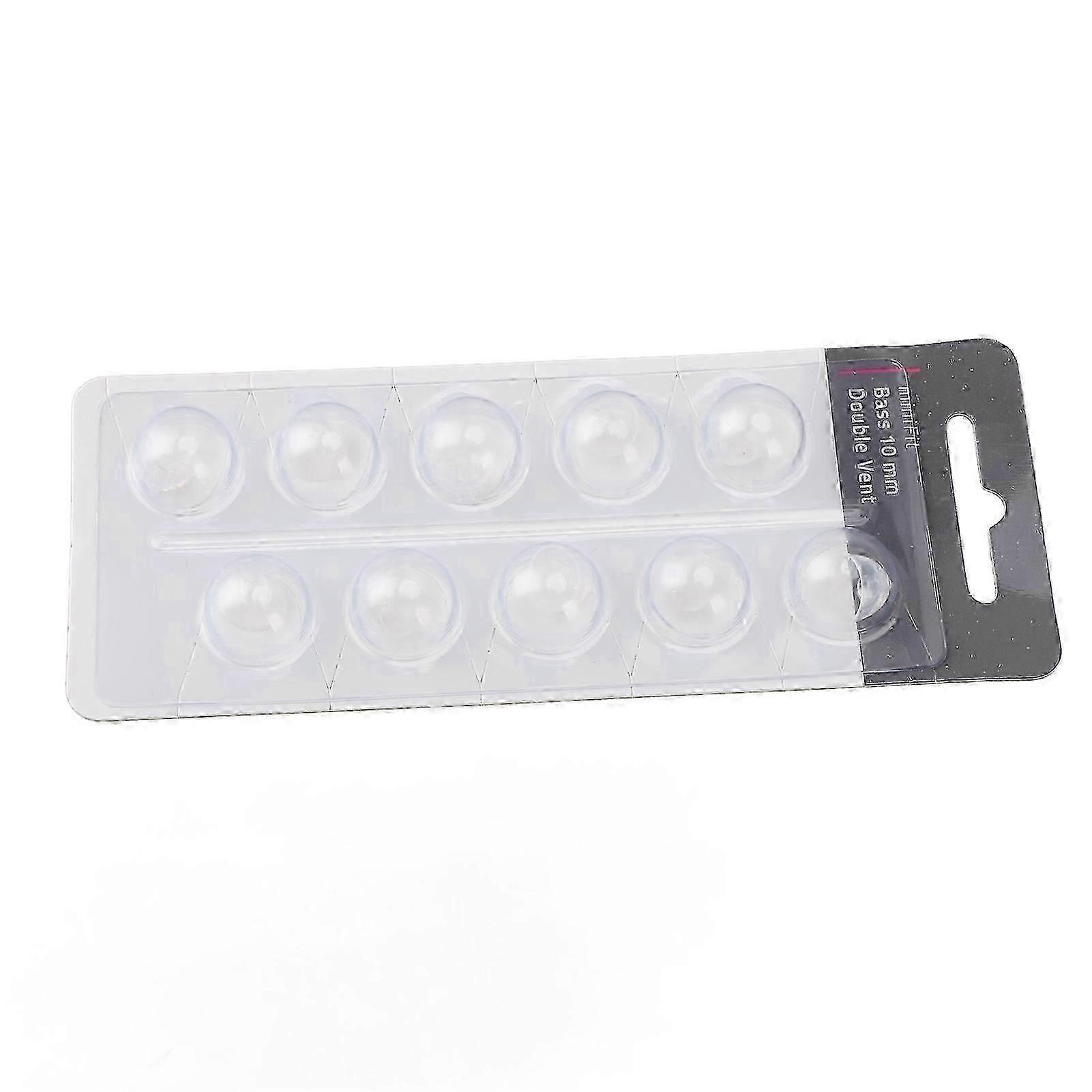 Replacement Hearing Aid Domes for MiniFit - Double Vent Silicone, Medium Size 10mm, 10pcs Pack