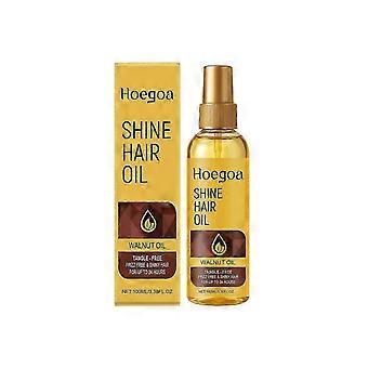 Ekologisk valnötsolja Hårolja, Värmeskyddande Styling Hårvård Fuktgivande Hår Serum infunderad Rosmarin & Ingefära Rotolja för Frissigt, Torrt, Skadat Hår
