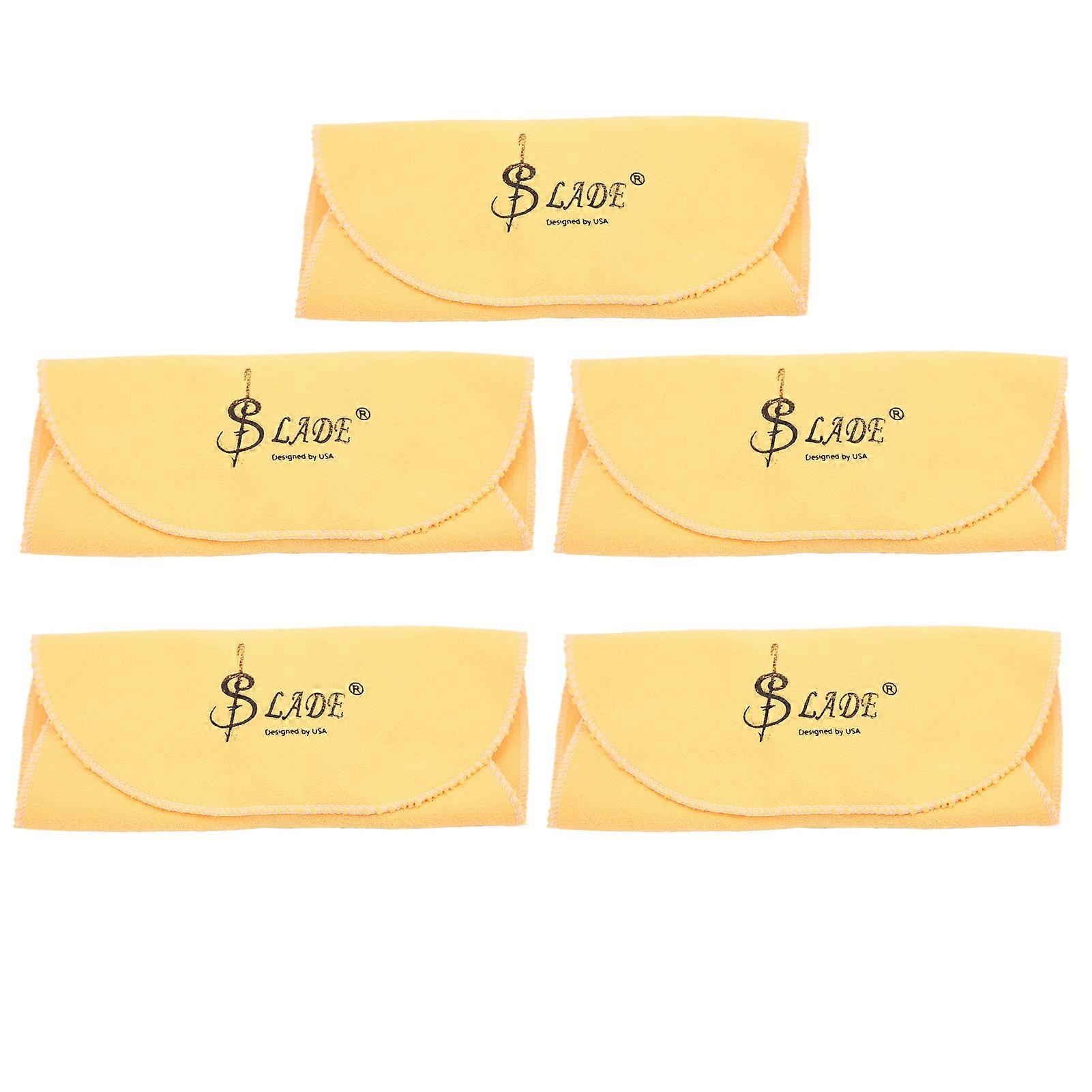 Lot de 5 chiffons de nettoyage absorbants, lavables et réutilisables, pour flûte, saxophone et clarinette