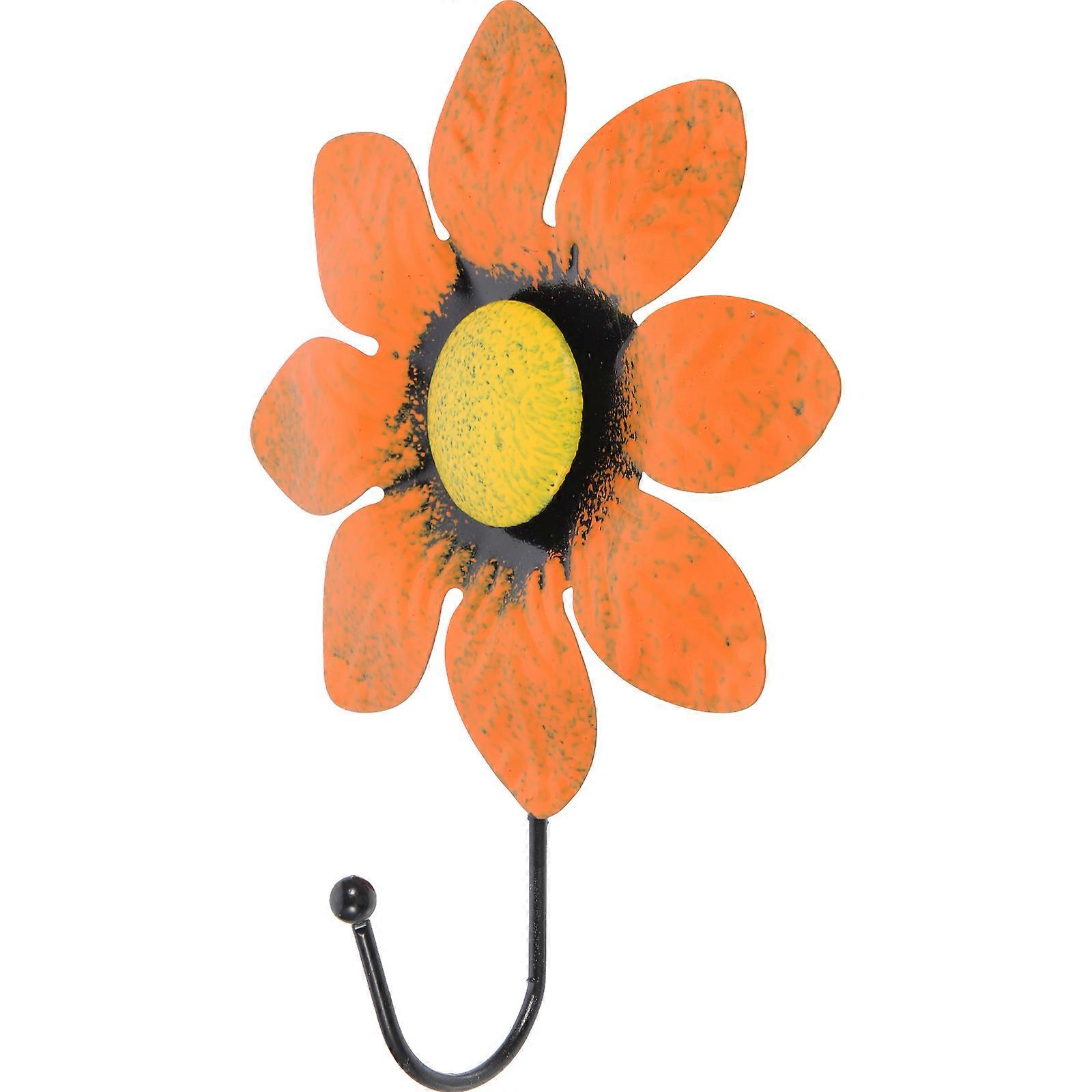 Wall Coat Hooks Iron Hat Hanger for Curtain 2Pcs Flower Shape Wall Mounted Hooks