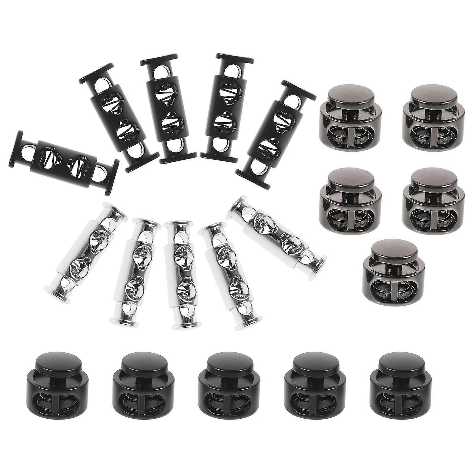 Spring Cord Locks Metal Spring Buckles for Clothes with 60Pcs Adjustable Drawstring Locks