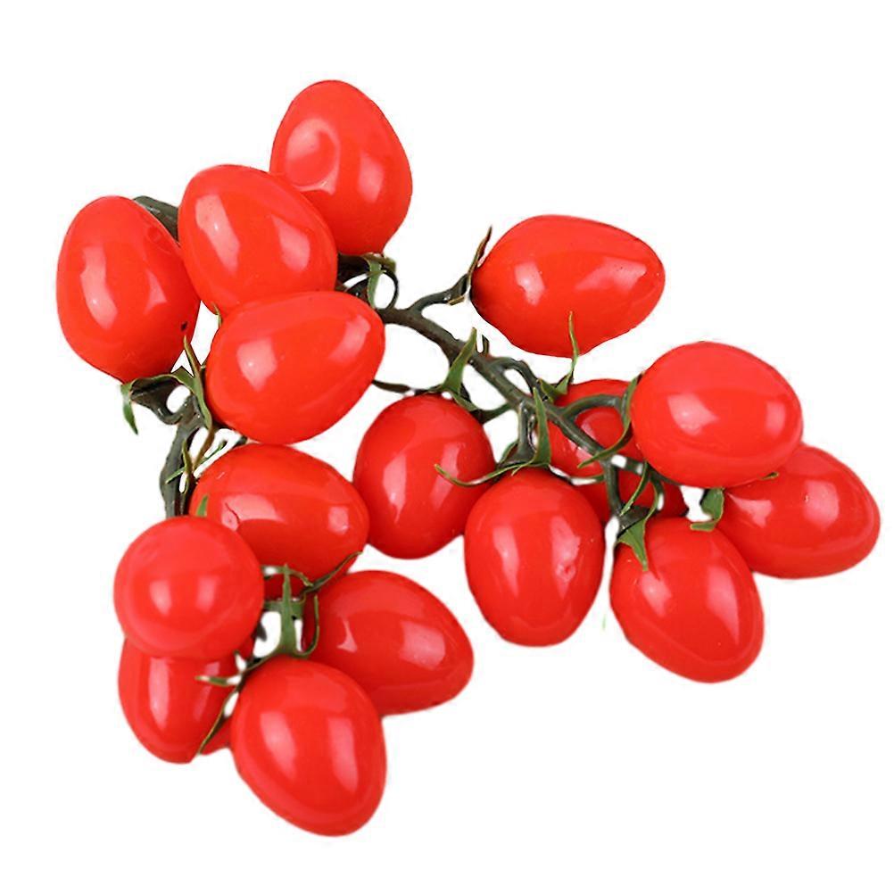 Simulation Cherry Tomatoes Bunch for Display 2Pcs Artificial Foam Fruit