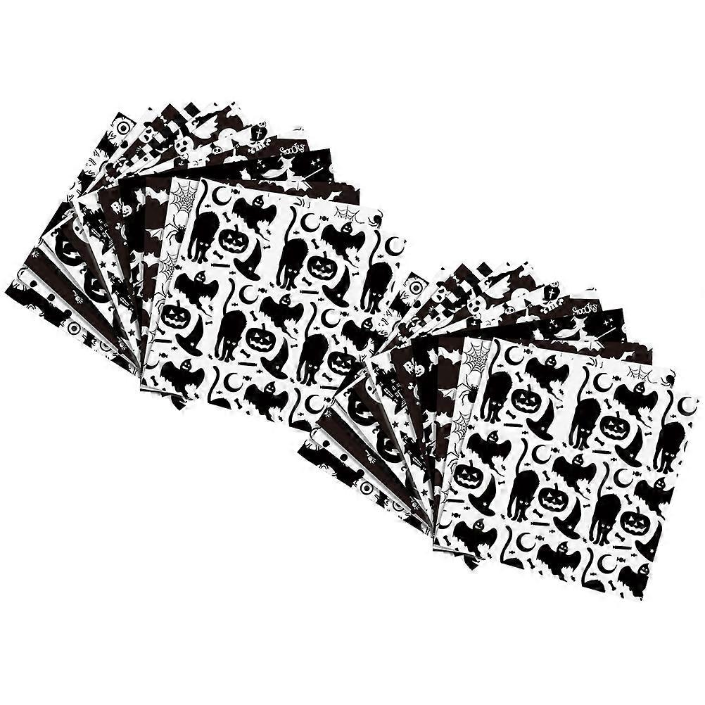 Halloween Pattern Paper Scrapbooking 72 Sheets Decorative Paper for Craft Projects 30x30cm Black Ideal for DIY Crafts