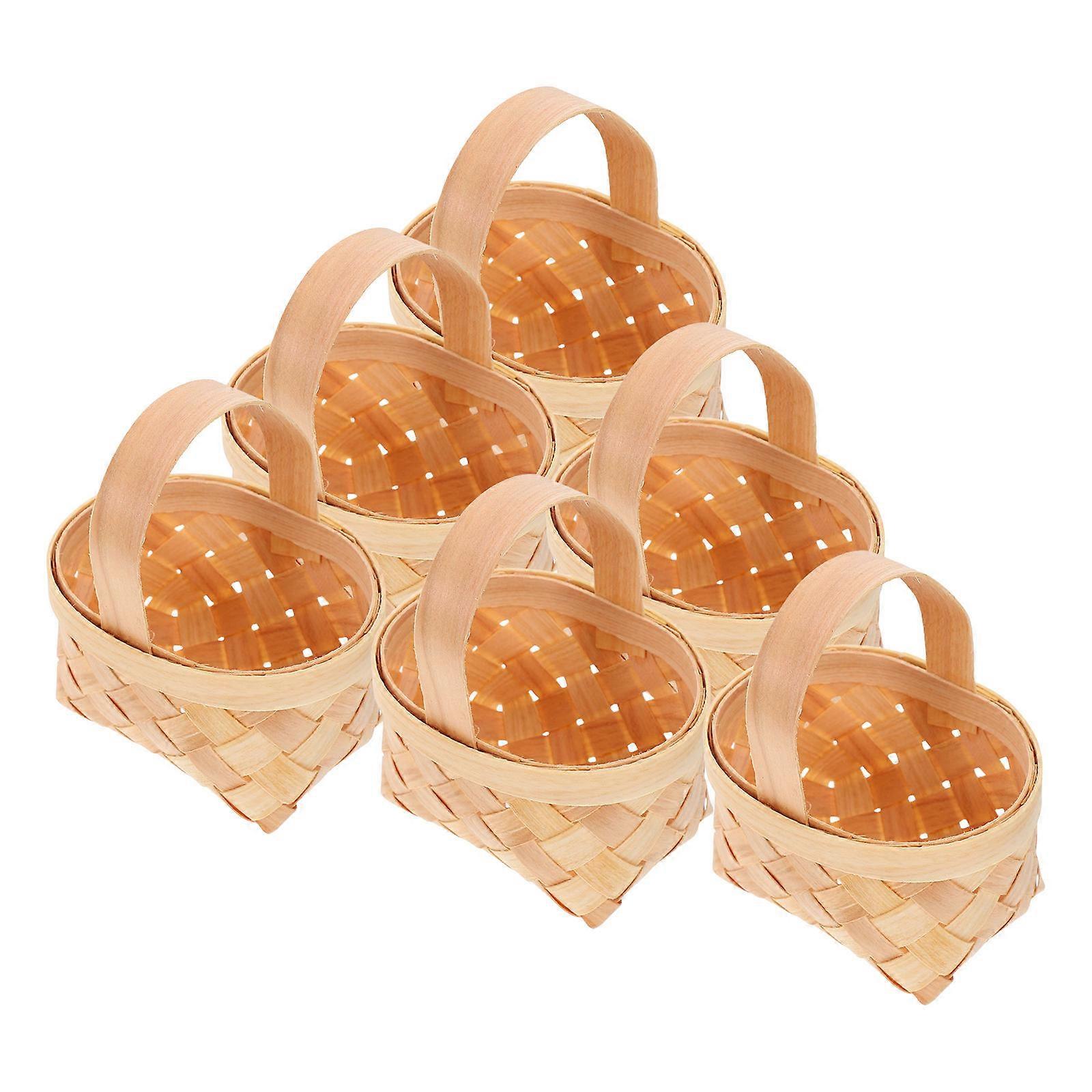 Handwoven Wooden Baskets for Kitchen Organization 30Pcs Pack