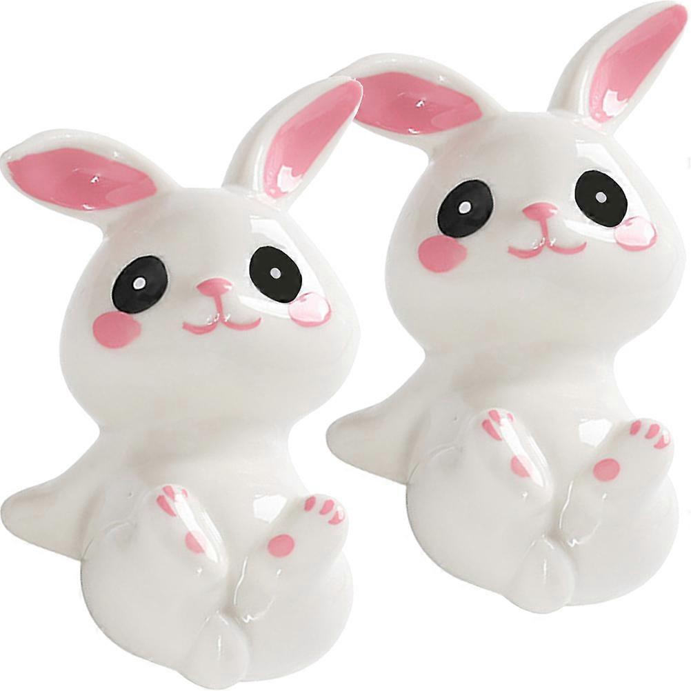 Rabbit Figurine Decoration Made of Office Use 6Pcs Set