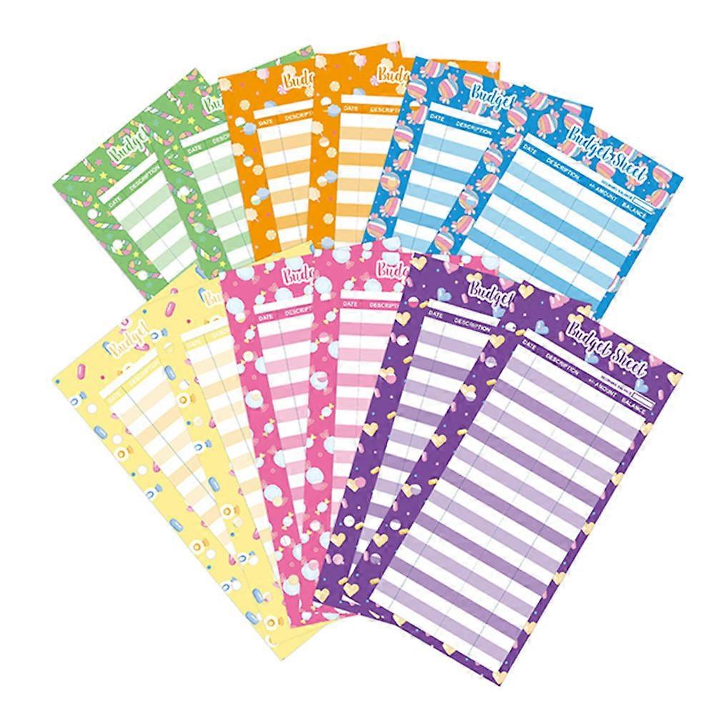 Consumption Cards for Money Organization 96Pcs Budget Sheets Assorted Color