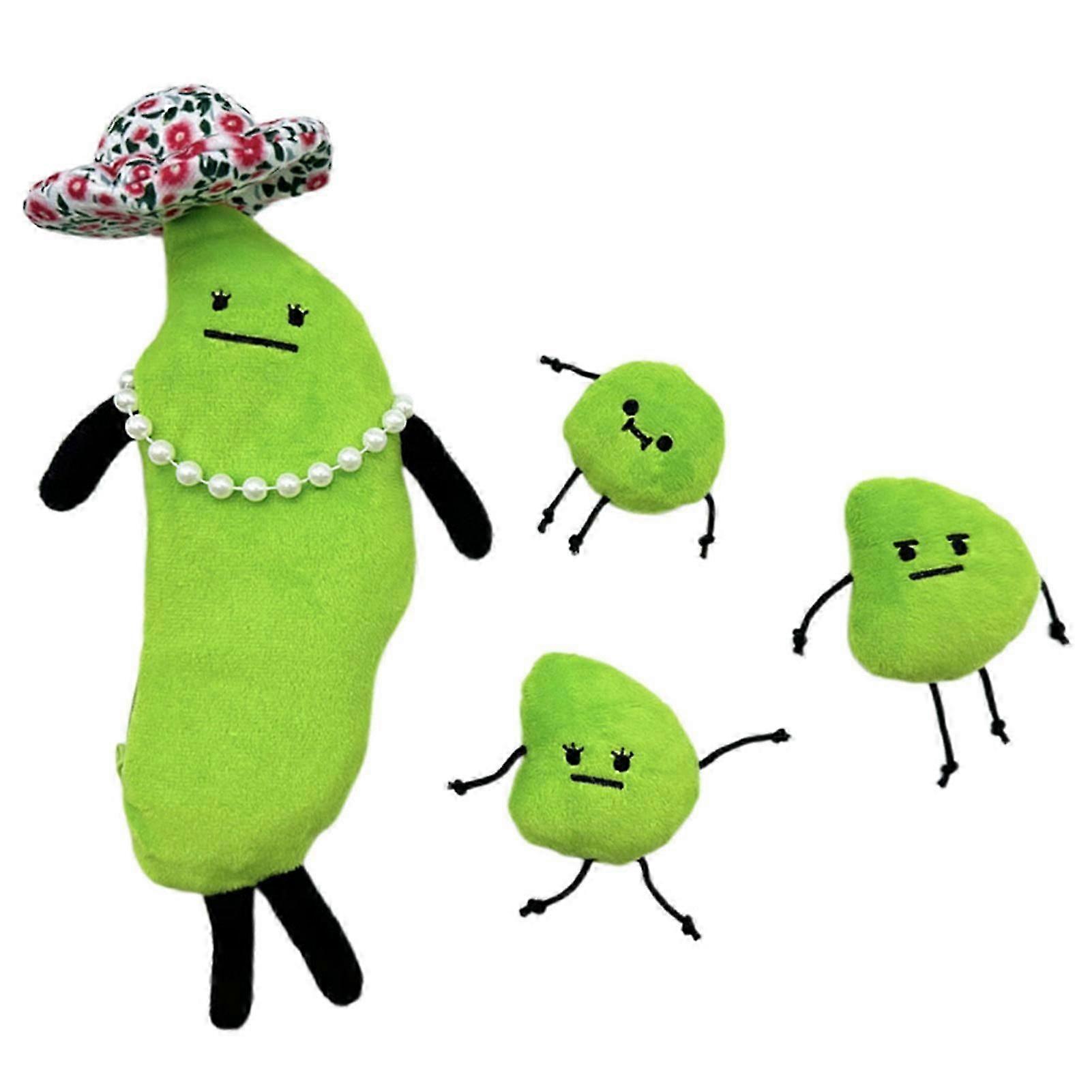 Game Secret-Staycation Edamame Family Plush Doll Super Soft Stuffed Hugging Toy Birthday Present