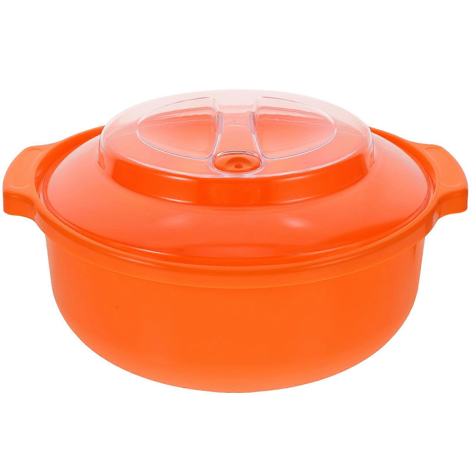 Instant Noodle Bowl With Lid Round Compact Design Bowl For Vegetables 1Set