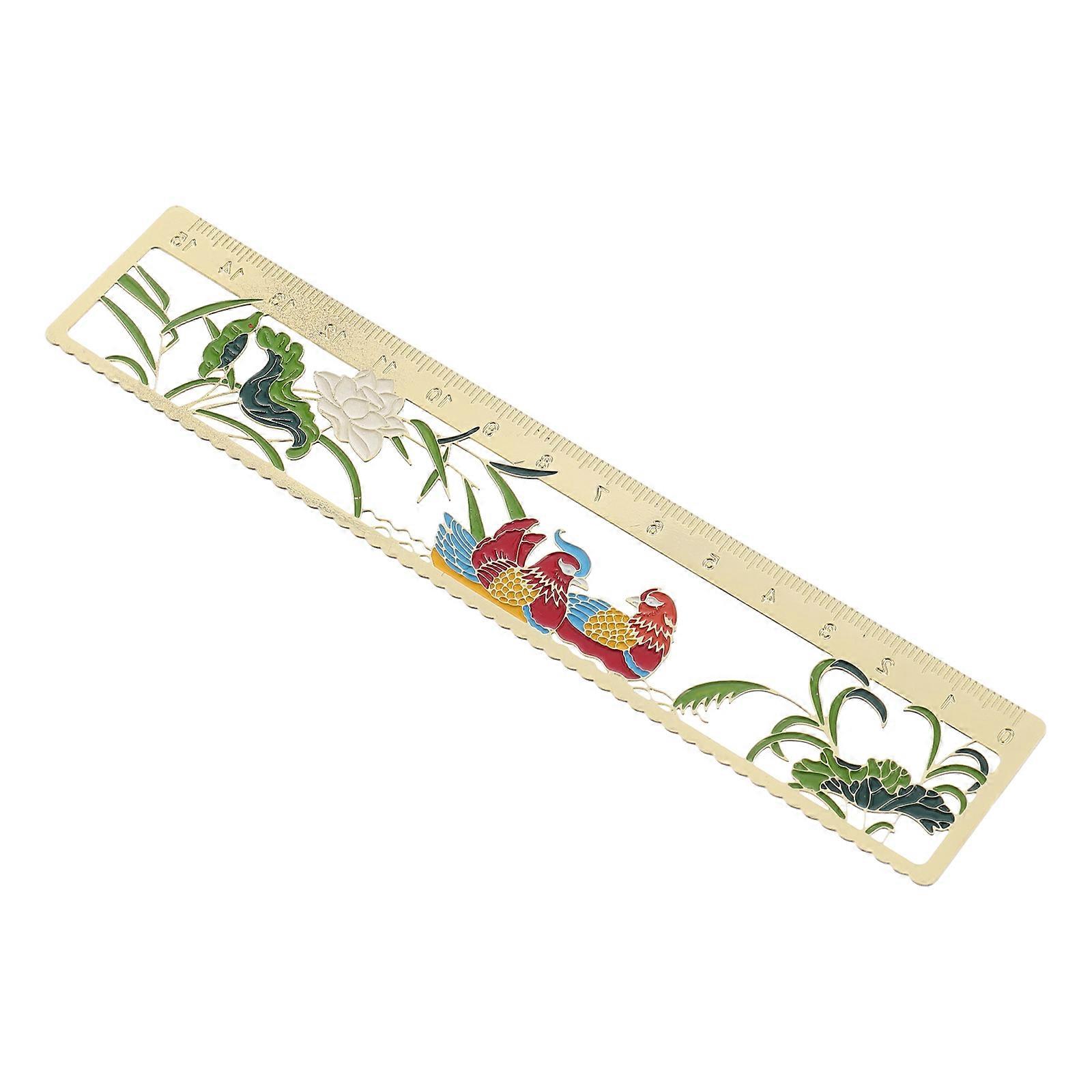 Metal Bookmark Ruler With Rectangular Shape Suitable For Gift Giving And Decoration In Multi Color 2Pcs