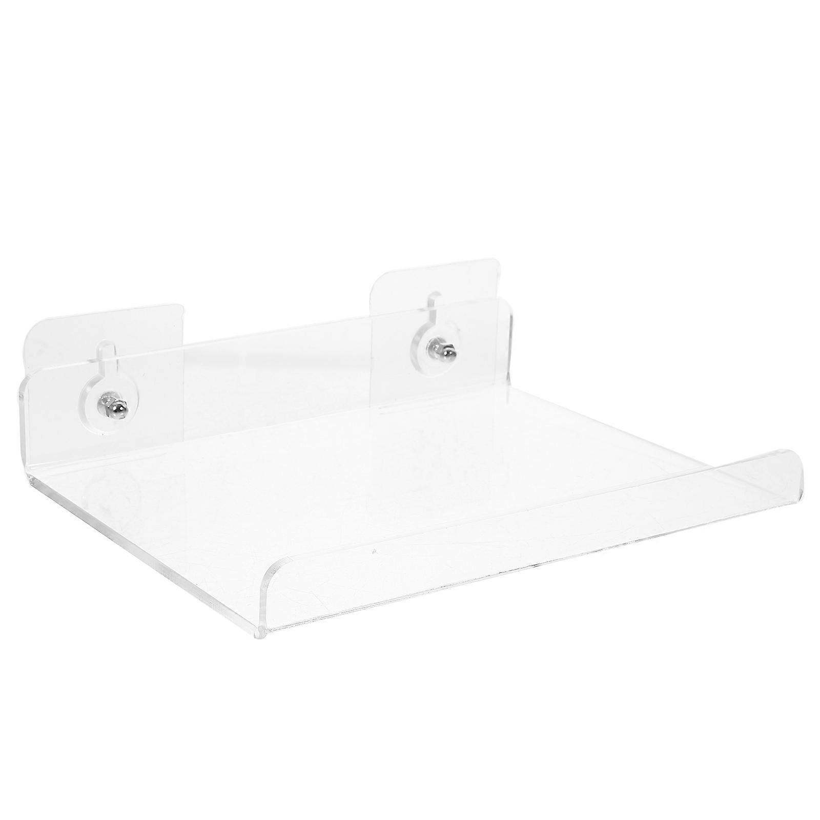 Wall Mount Shelf Acrylic Floating Shelf Kitchen Storage Solution Transparent 30X15X2CM Simple No Drilling Required 1Set