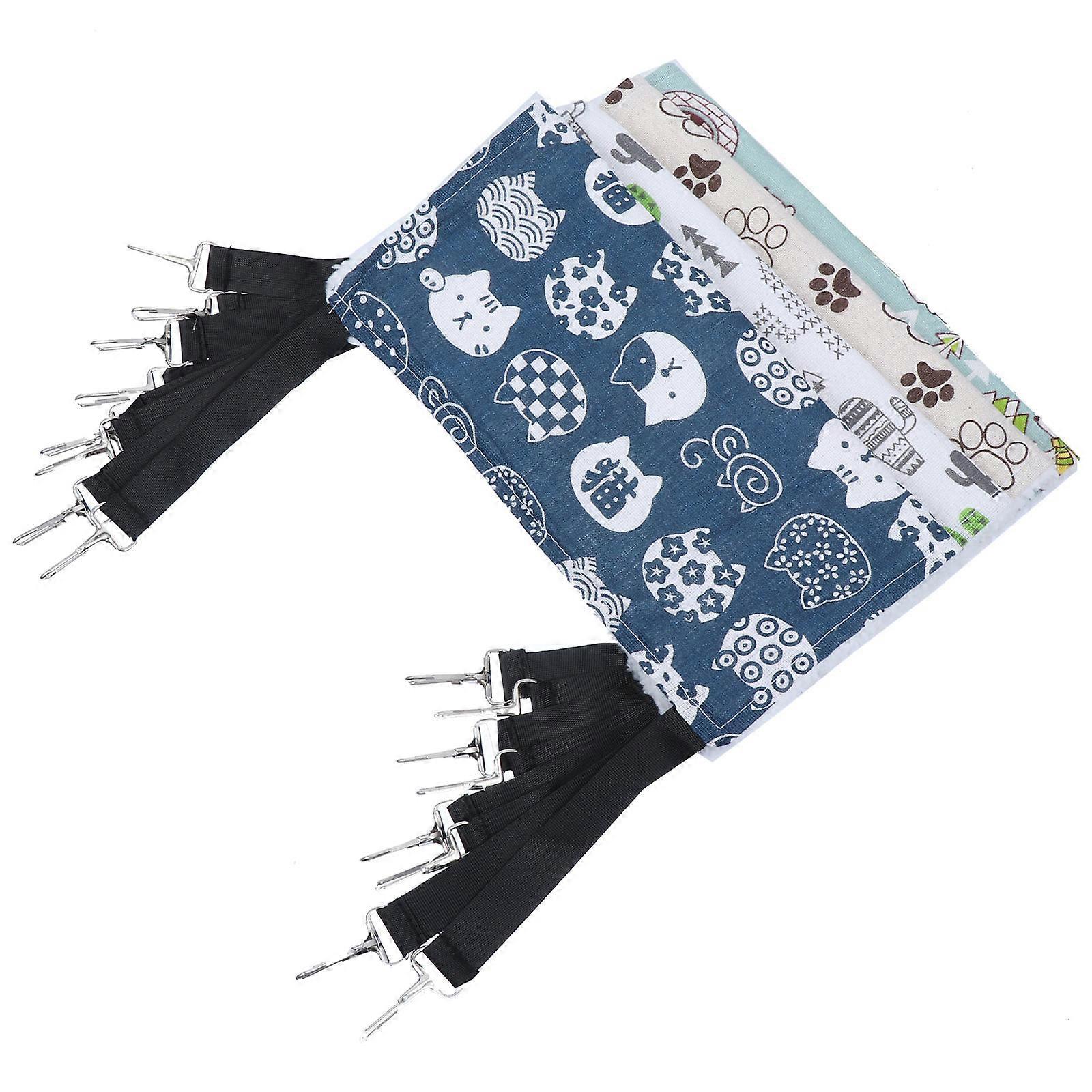 Pet Hammock Cage Warm Hanging Bed for Small Animals 12Pcs Set