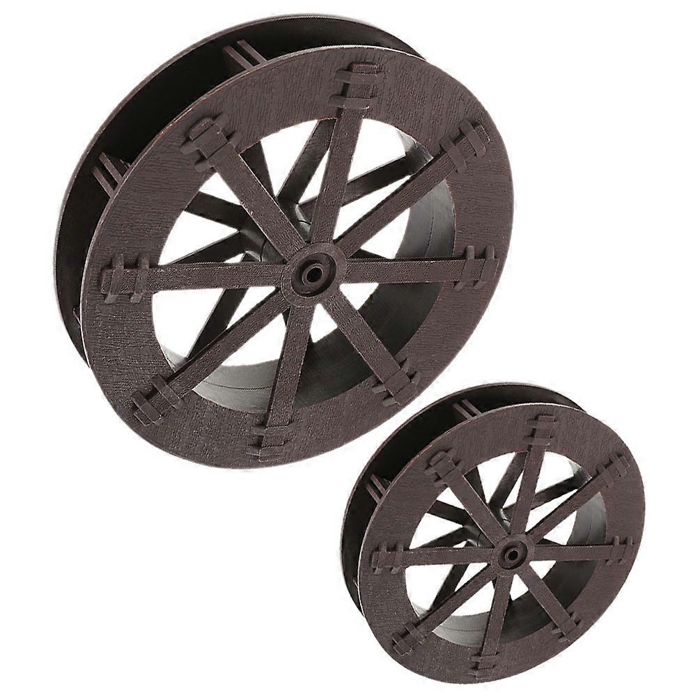 Decorative Water Wheel Fountain For Tranquil Environment Creation Designed For Homeowners Office Workers 8 Pcs Light Brown