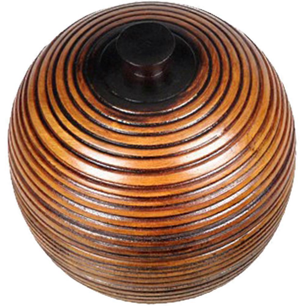 Wood Tea Storage Canister for Storage Use 2Pcs Coffee Color Jar