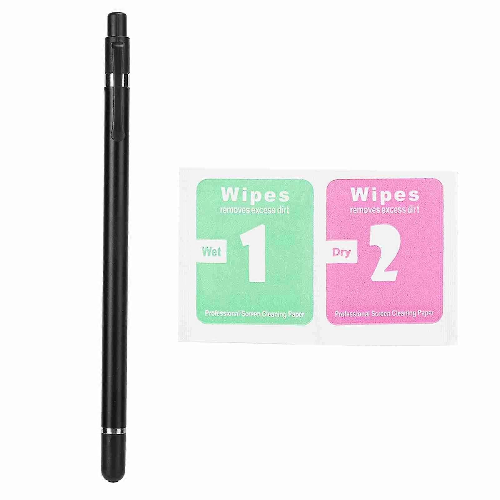 Stylus Pen DoubleHead Tablet Mobile Phone Screen Touching NonRechargeable Universal Type(Black )