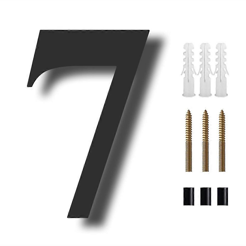HONGDI 8 inch Modern Floating House Numbers Large Black Shadow Home Address Garage Gate