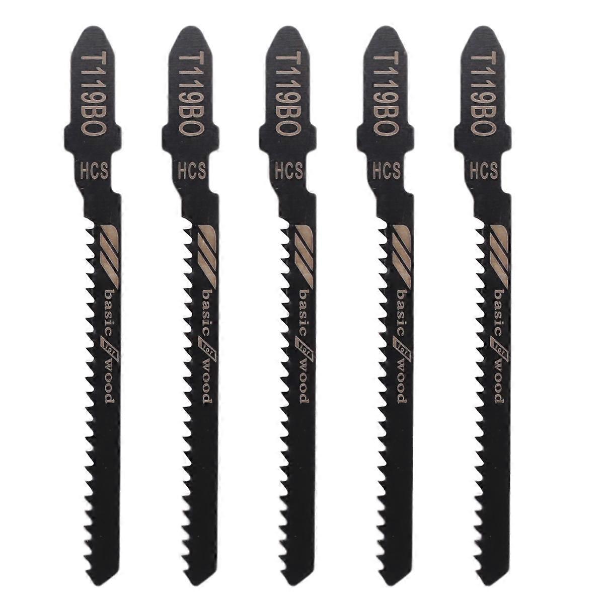 20-Piece T119BO 12 TPI Assorted T-Shank Scrolling Jig Saw Blades Set for Precision Cutting Wood
