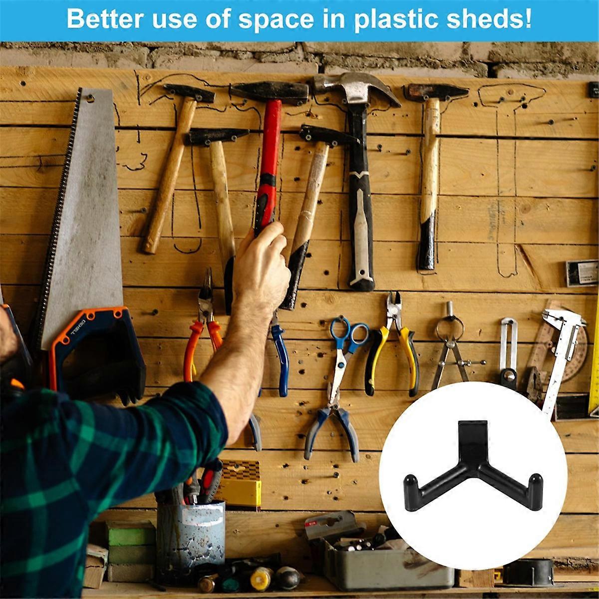 3pcs Tool Hooks,Double-Head Design Garden Storage Shed Hanger