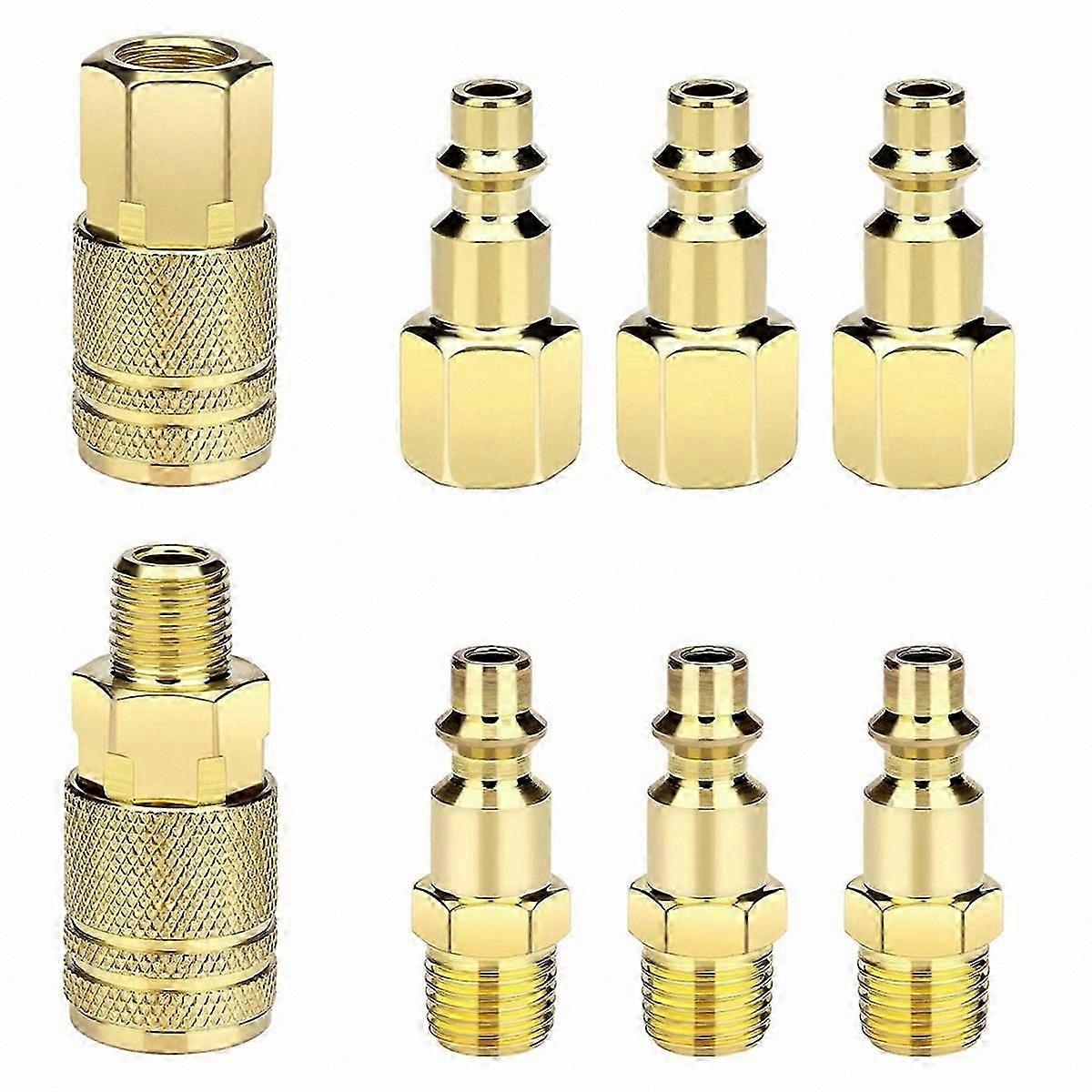 1/4-Inch NPT Quick Connect Air Compressor Fittings, Universal Air Hose Coupler and Plug Set for Efficient Air Tool Connections