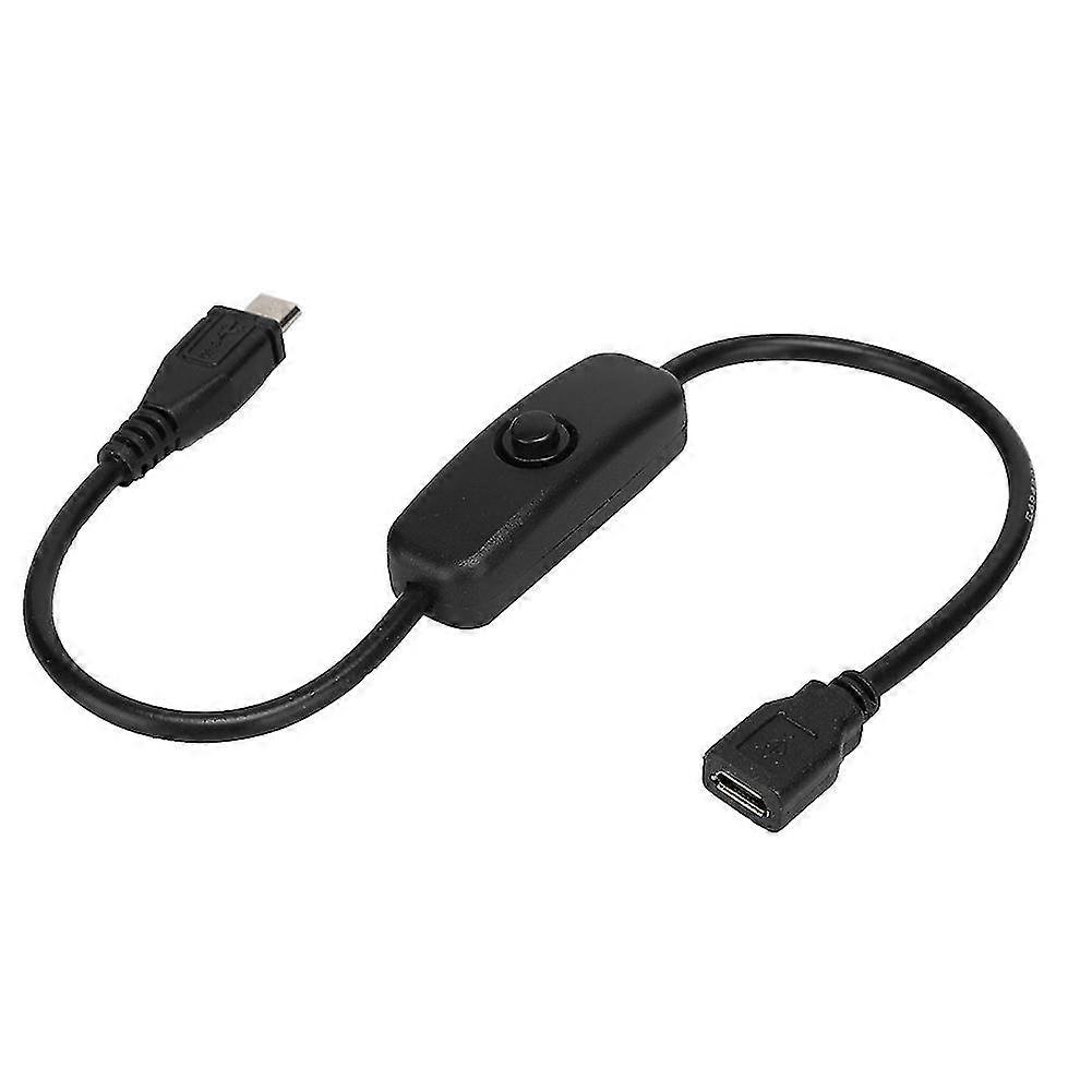 Micro USB Female to Male Extension Cable with 501 Button Switch for Raspberry Pi 26s
