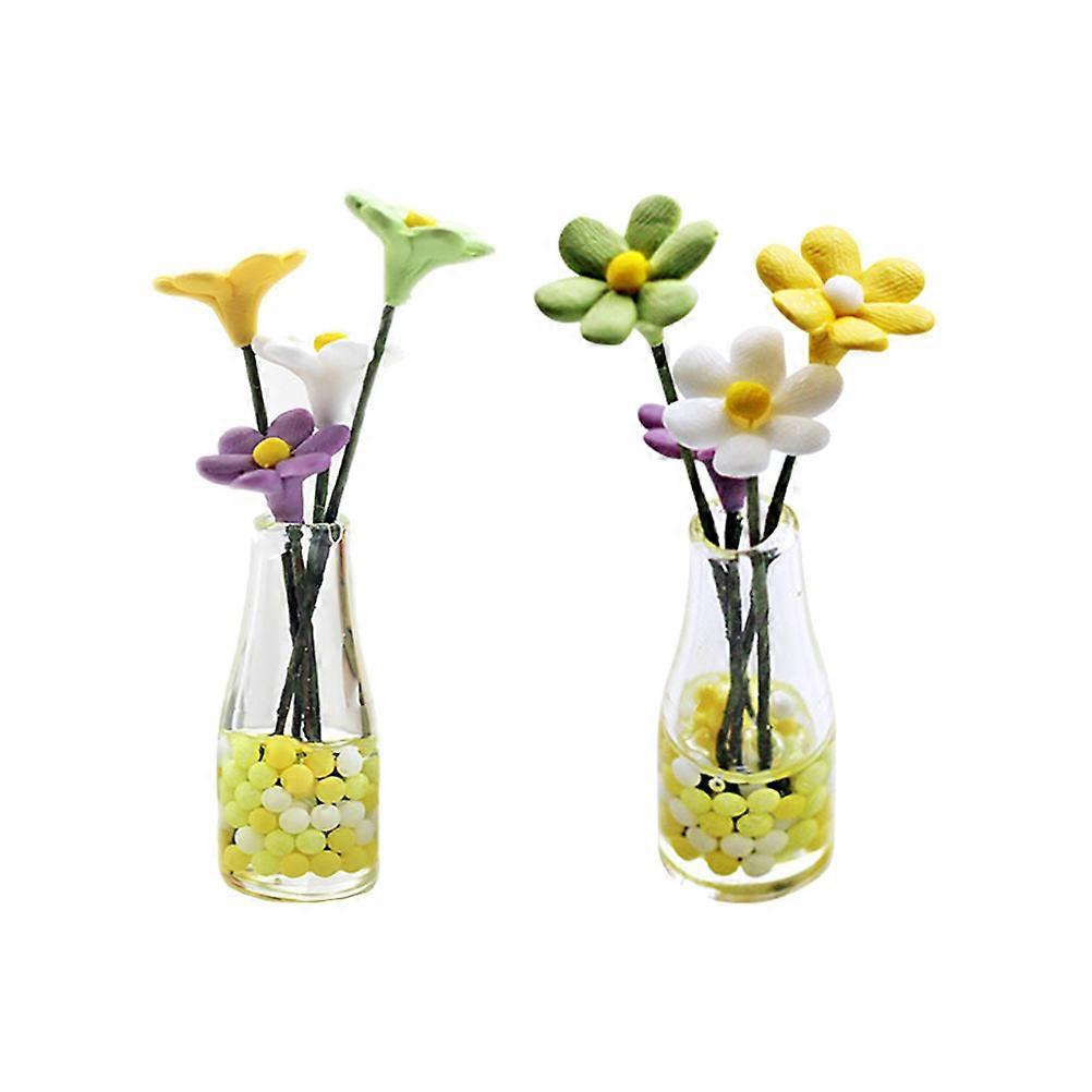 Doll House Flowerpots Mini for Decoration 6Pcs Assorted Colors