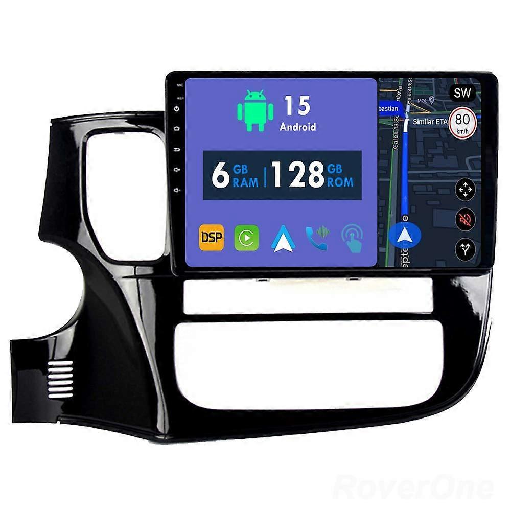 Car Radio 6G+128G CarPlay GPS Navigation Head Unit for Mitsubishi Outlander 3 GF0W GG0W 2012 - 2018 Android Auto Bluetooth Stereo Touch Screen
