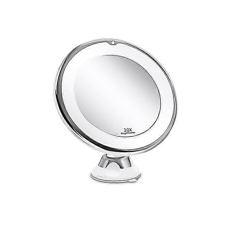 2025 Bathroom Mirror Makeup Mirror Mirror with Suction Cup LED Fill Light 10X Magnification Vanity Mirror with Light
